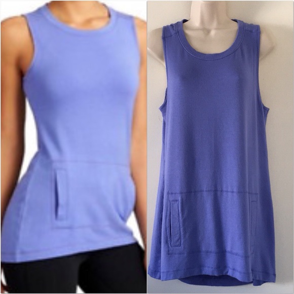 Athleta Tops - Athleta Purple cutaway sweatshirt Tunic tank top